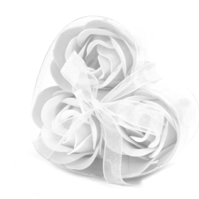 6x Sada 3 Mýdlových Květů - Bílá