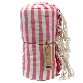 Bavlněný Plážový Ručník - 100x180cm - Růžový