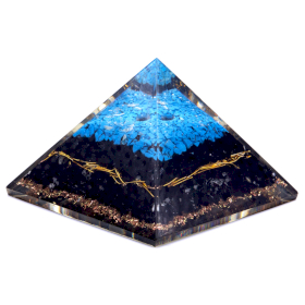 Orgonite Pyramid - Tyrkys a Černý Turmalín - 70 mm