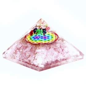 Orgonitová Pyramida - Ruženín - Květ Života - 70 mm