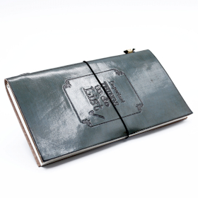 Ručně Vyráběný Kožený Zápisník - Pro Důležité Ůkoly - Šedý (80 stran)