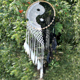 Lapač Snů Bali - Extra velký Yin Yang 50cm