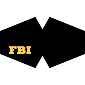 3x Znovu-Použitelná Maska na Tvář (Rouško) - FBI (pro dospělé)