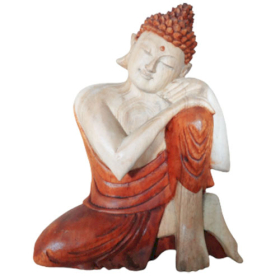 Ručně Vyřezávaná Socha Buddhy - Přemýšlející - 30cm