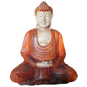 Ručně Vyřezávaná Socha Buddhy - Ruce Dolů - 30cm