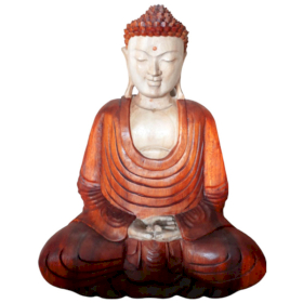 Ručně Vyřezávaná Socha Buddhy - Ruce Dolů - 40cm