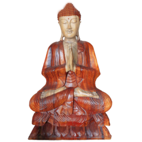 Ručně Vyřezávaná Socha Buddhy - Vítejte - 80cm