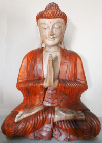 Ručně Vyřezávaná Socha Buddhy - Vítejte - 60cm