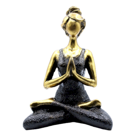 Yoga Lady Figurka -  Bronzová & Černá 24cm