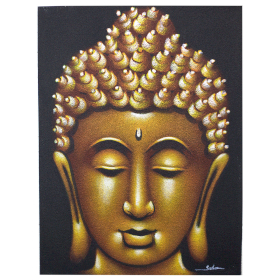 Obraz Buddhu - Pískovaný - Zlatý