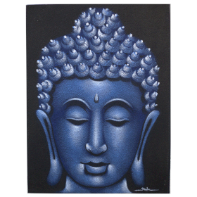 Obraz Buddhu - Pískovaný - Modrý