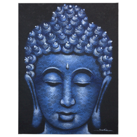 Obraz Buddhu - Detail Modrého Brokátu