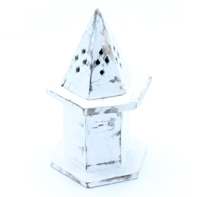 4x Vymývaný Stojan na Vonné Kužely - Pyramídový Mini Domeček