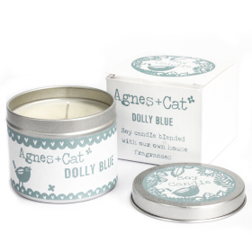6x Svíčky v Plechovce - Dolly Blue