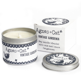 200g Svíčka v Plechovce - Dárkové Balení - Vintage Gardenia