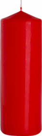 6x Sloupová Svíčka 80x250mm - Červená