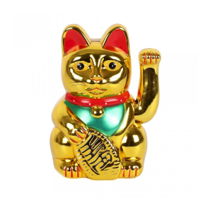 Zlatá Čínská Kočka - 15cm