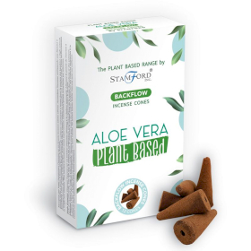 6x Rostlinné Vonné Kužely “Tekoucí Dým“ - Aloe Vera