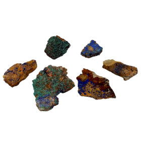 Vzorky Minerálů - Azurit Malachit (cca 20 kusů)