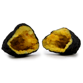 Barevné Kalcitové Geody - Černý Kámen - Žlutý
