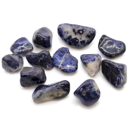 12x Střední Africké Vzácné Kameny - Sodalit - Čistě Modrý