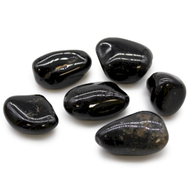 6x Velké Africké Vzácné Kameny - Černý Ónyx