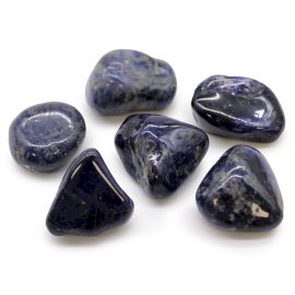 6x Velké Africké Vzácné Kameny - Sodalit - Čistě Modrý