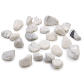 24x Malé Africké Vzácné Kameny - Bílý Howlit - Magnezit