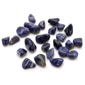 24x Malé Africké Vzácné Kameny - Sodalit - Čistě Modrý