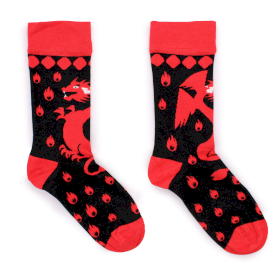 3x Hop Hare Bambusové Ponožky (36-40) - Červený Drak