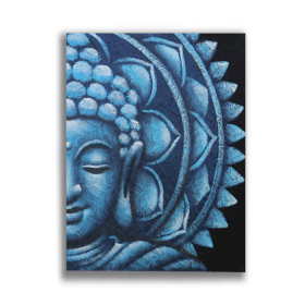 Buddha Mandala Obraz - Modrý - 60x80cm