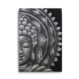 Buddha Mandala Obraz - Šedý - 60x80cm