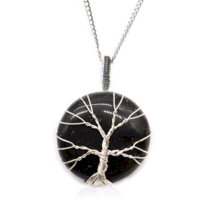 Náhrdelník Strom Života z Drahých Kamenů - Černý Ónyx