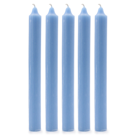 100x Stolní Jednobarevné Svíčky - Rustikální Mořská Modrá