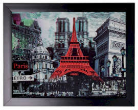 Ikonický 3D Obraz 34x44cm - Dovolená v Paříži