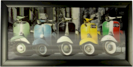 Ikonický 3D Obraz 23x50cm - 5 Motorek Vespa