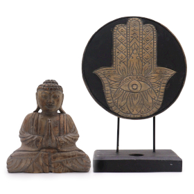 Buddha Feng Shui Set - Hamsa - Šedá