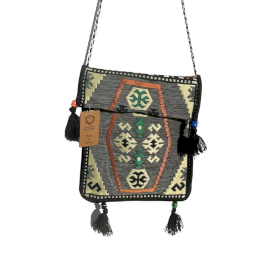 Kilim Festivalová Taška - Světle Šedá