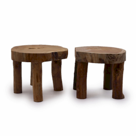 2x Vysoký Teakový Stojan - 27x20cm