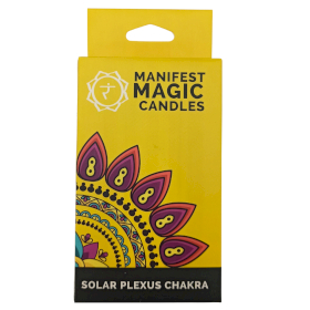 3x Esoterické Magické Svíčky (balení 12 kusů) - Žluté - Solar Plexus Čakra