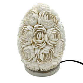 Boho Lampa z Mořských Mušlí - Ovál z Růží - 15cm