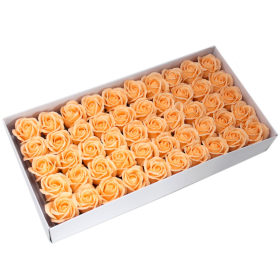 50x Mýdlové Květy - Střední Růže - Broskvové