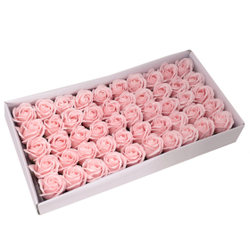 50x Mýdlové Květy - Střední Růže - Pastelově Ružové
