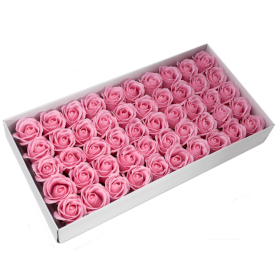 50x Mýdlové Květy - Střední Růže - Ružové