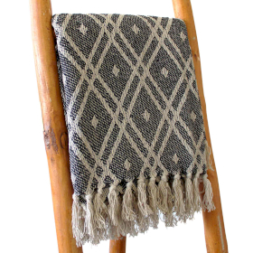 Boho Komfort Přehoz 125x150cm - Černé a Béžové Regentství