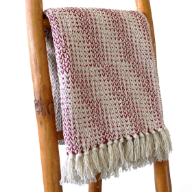 Boho Komfort Přehoz 125x150cm - Dvoubarevný Rubín