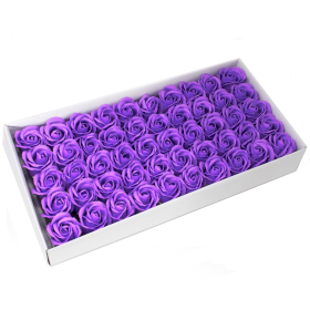 50x Mýdlové Květy - Střední Růže - Levandulové