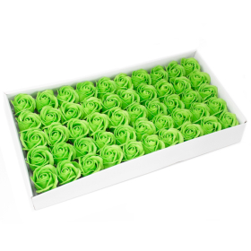 50x Mýdlové Květy - Střední Růže - Zelené