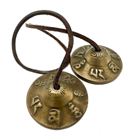 Tibetská Tingsha - Symboly Štěstí - cca 6cm
