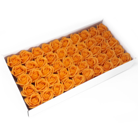 50x Mýdlové Květy - Střední Růže - Oranžové